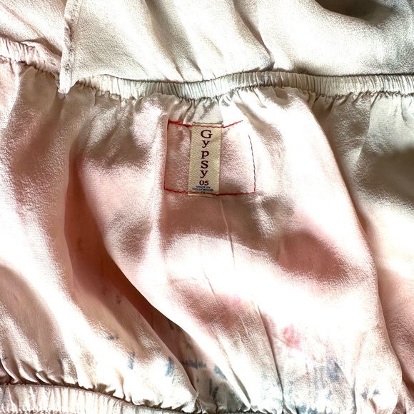 Gypsy 05 silk strapless maxi dress with ruffle tube top style tie dye pastel sm - Picture 13 of 13